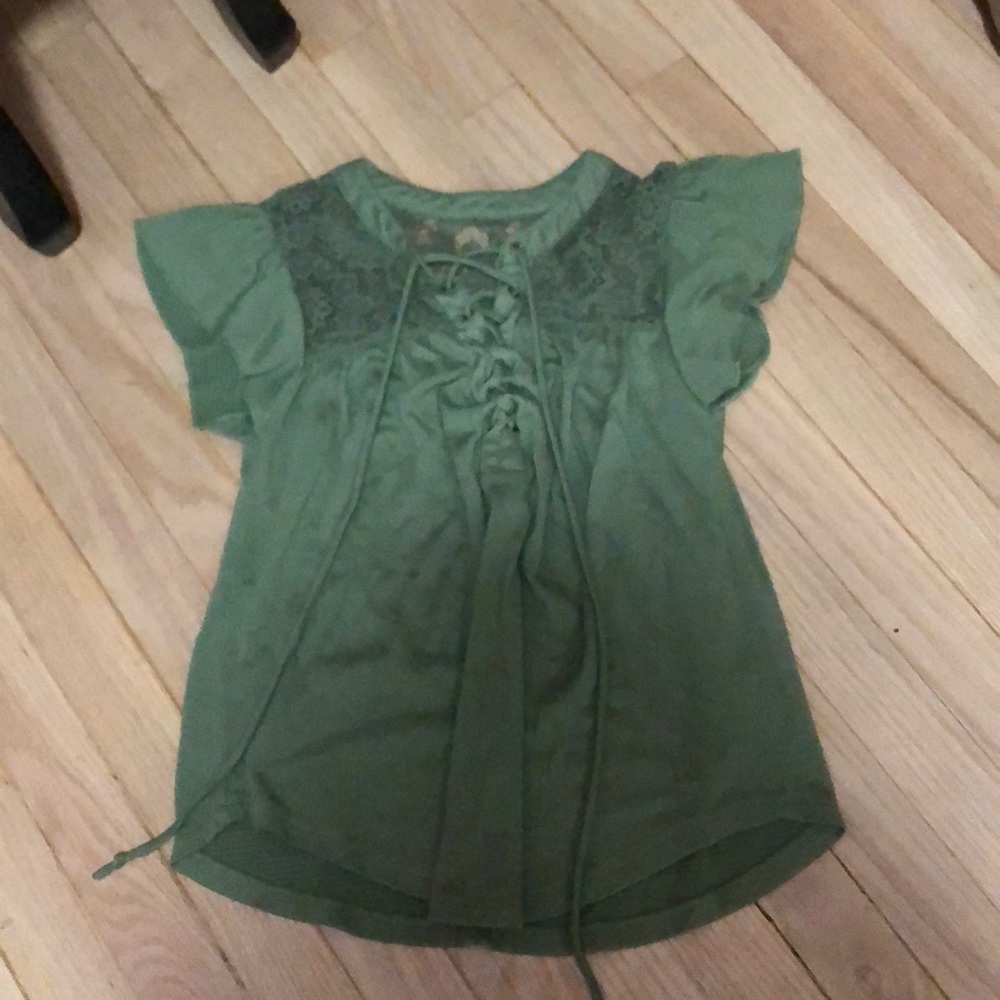 Green blouse